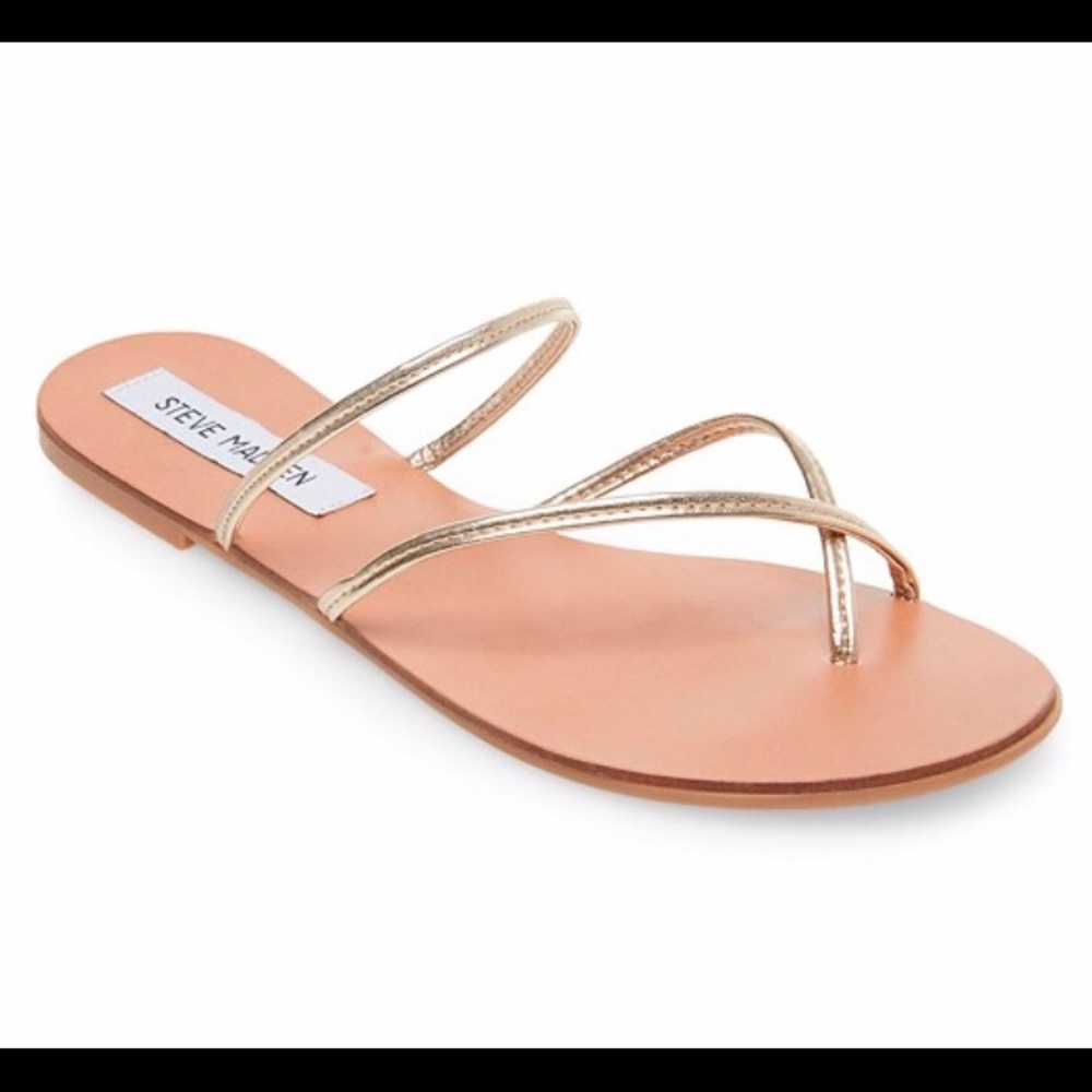 Steve Madden gold leather sandals